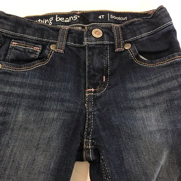 Jumping Beans Girl’s 4T Dark Blue Distressed Denim Jeans. - Picture 4 of 10